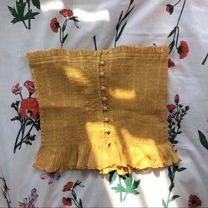 American Eagle yellow tube top